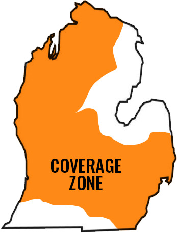coverage of Michigan map